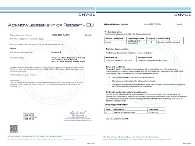 ATEX Certificate