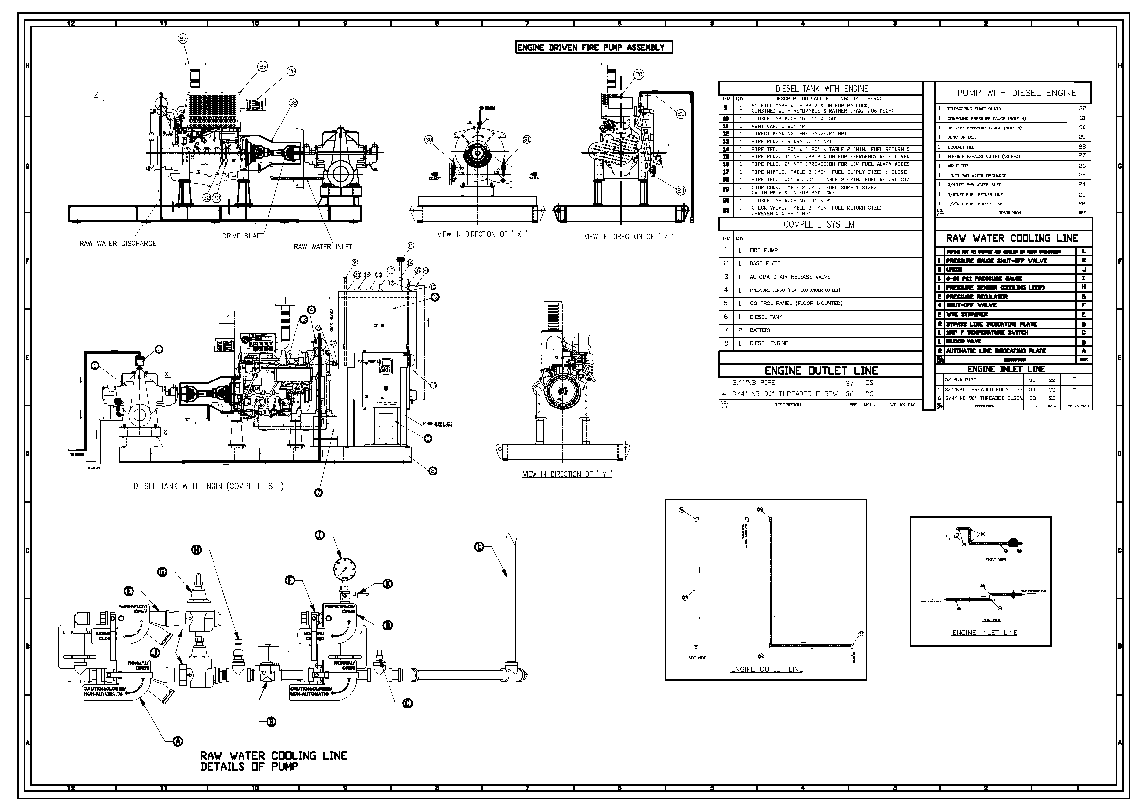 Engine Driven Fire Pump Assembly