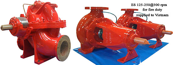 Splitcase & end suction pumps for firefighting applications