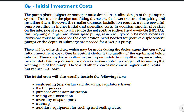 Initial Investemnt Costs