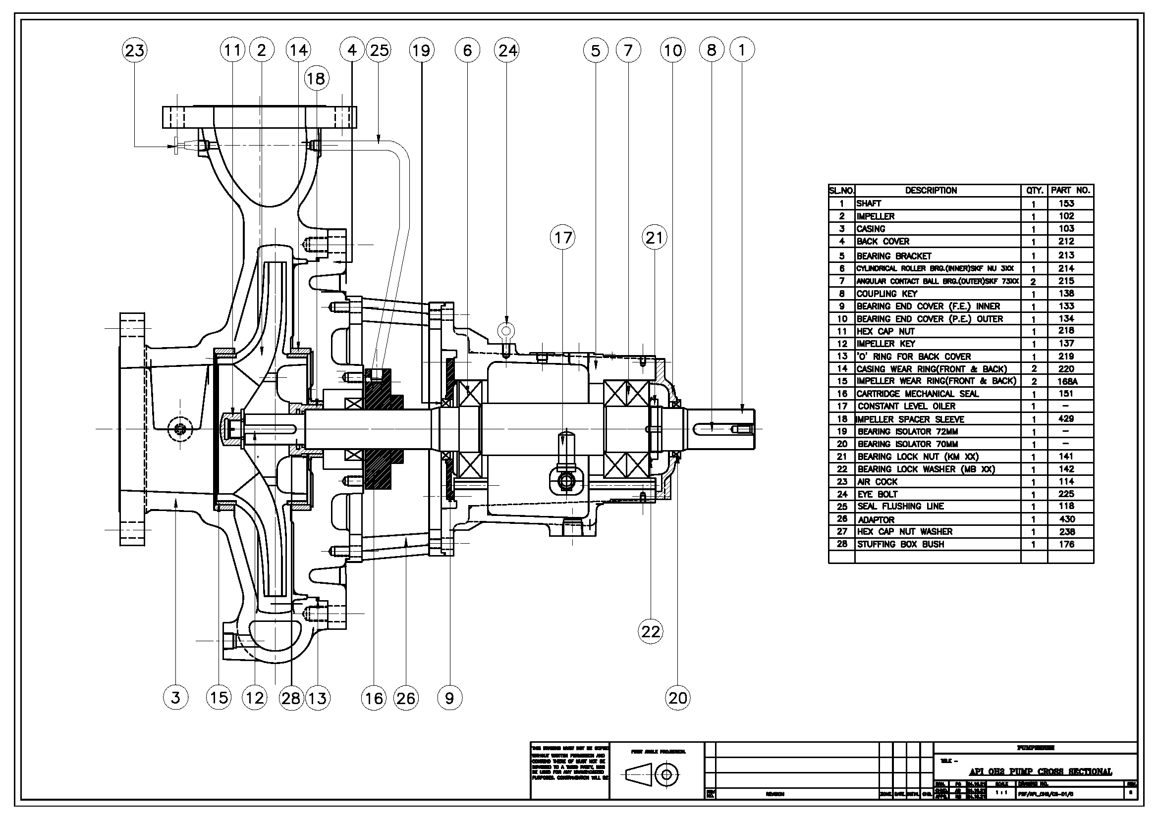 API OH2 PUMP CROSS SECTIONAL